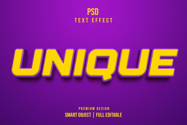 Unique Editable 3D Text Effect