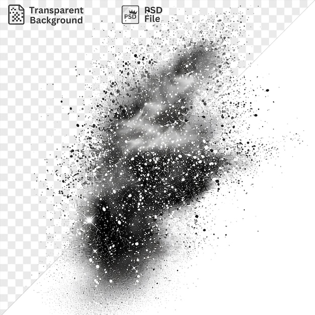 PSD unique glittering star dust vector symbol cosmic silver dust in the shape of a hand