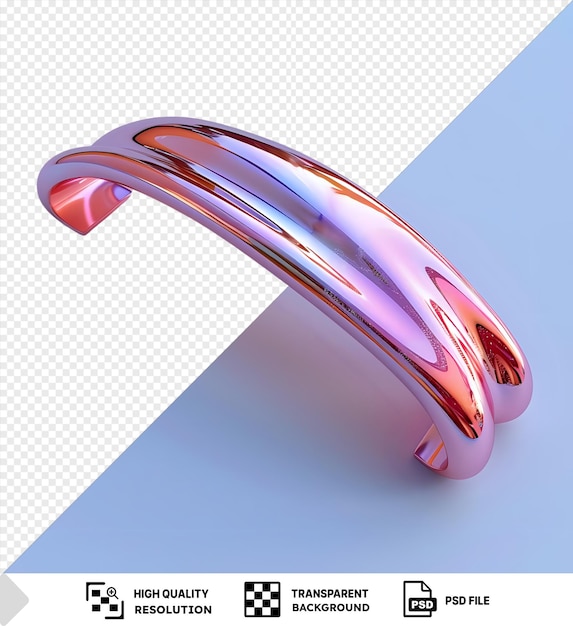 PSD unique hair barrette jewellery in the shape of a wave png