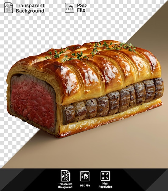 Unique hearty beef wellington wrapped in a pastry