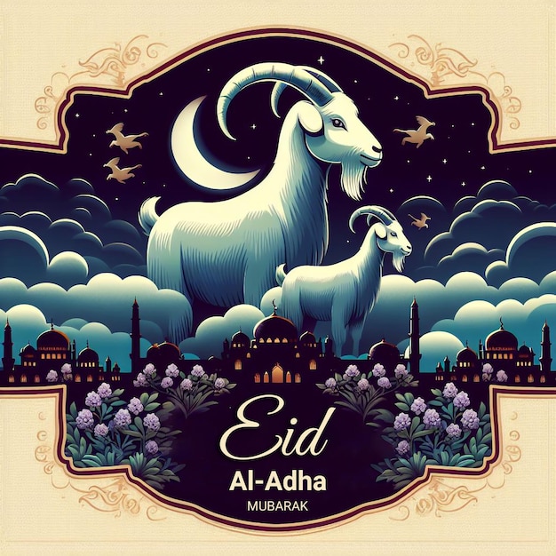 PSD unique social media wishes banner for eid al adha