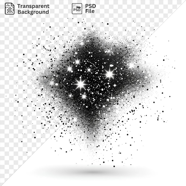 PSD unique stardust sprinkle vector symbol cosmic isolated background with a lot of sparkles