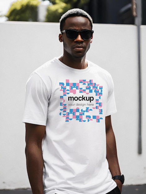 PSD unisex tshirt mockup tee showcase template aesthetic branding merch mockup