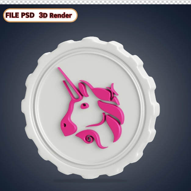 Uniswap 3D-pictogram