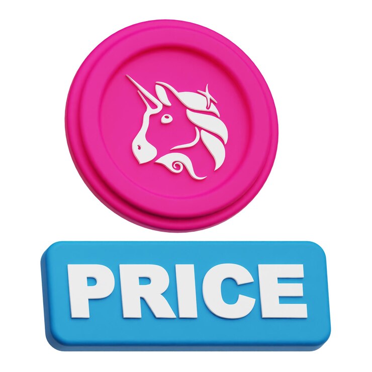 PSD uniswap crypto token 3d icon isolated on the white background