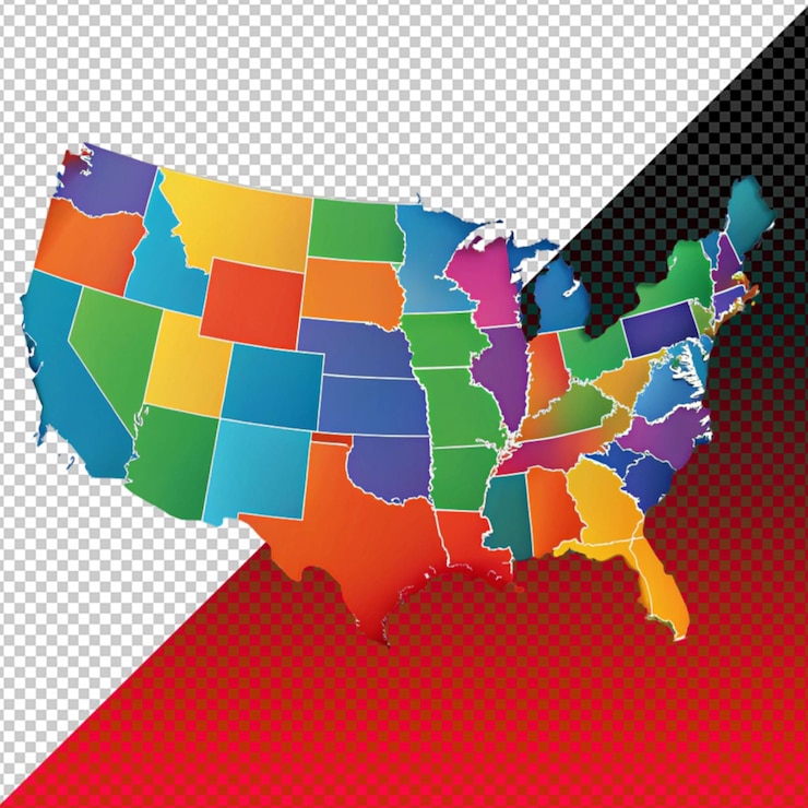 PSD united states of america map