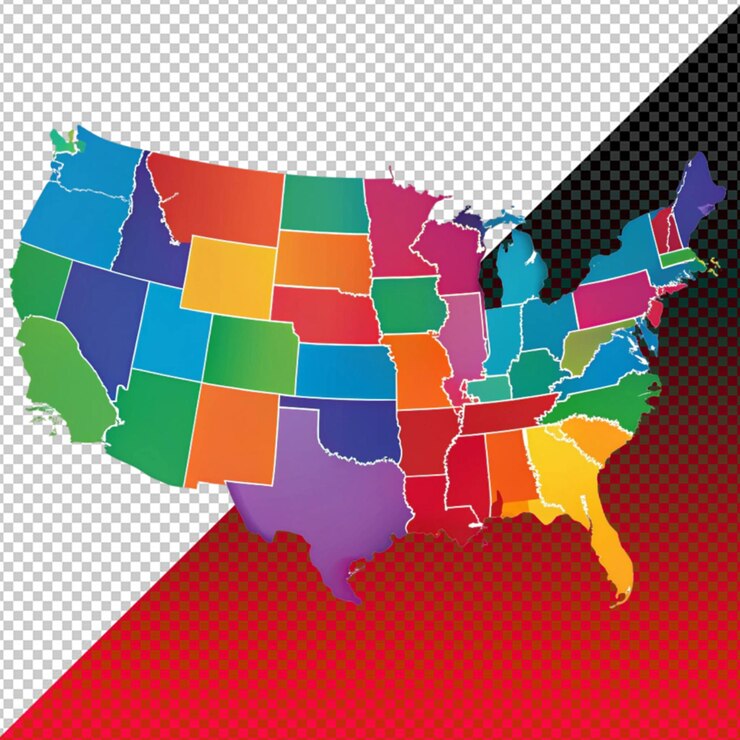 PSD united states of america map