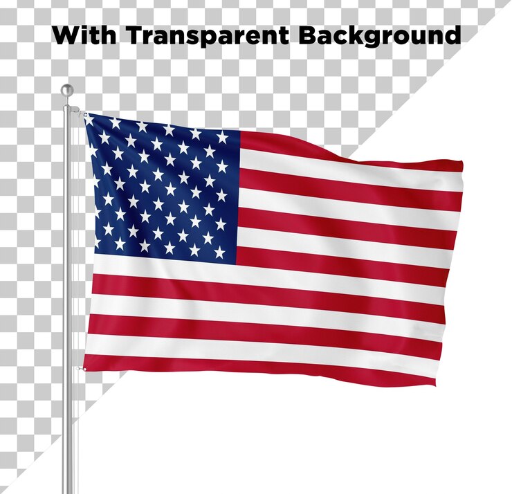PSD アメリカ合衆国 国旗 パンガイ 透明な背景