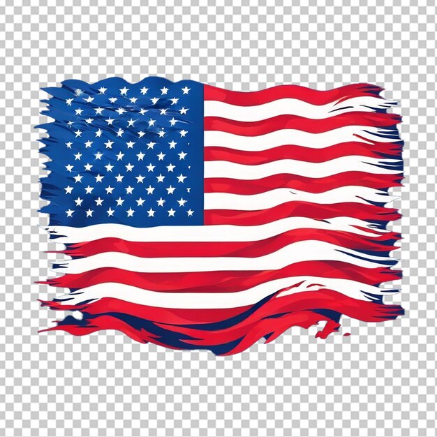 Icona vettoriale dell'illustrazione della bandiera degli stati uniti wave