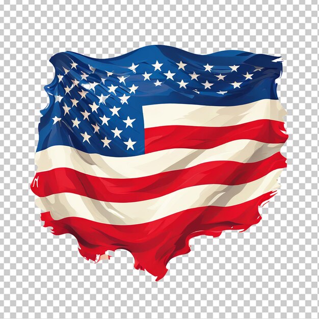 PSD united states flag icon vector illustration wave