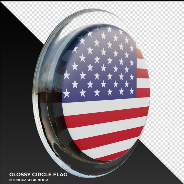 PSD united states0003 realistic 3d textured glossy circle flag