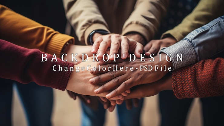 PSD unity and support hands clasped together