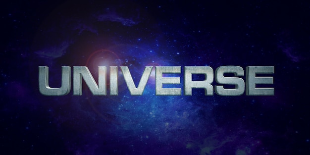 PSD universe text style effect