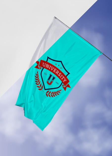 Universiteit vlag concept mock-up