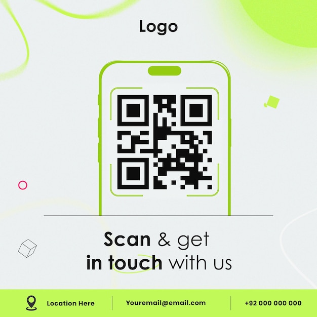 QR コード PSD でソーシャル メディア エンゲージメントを解除 常につながり、最新情報を入手