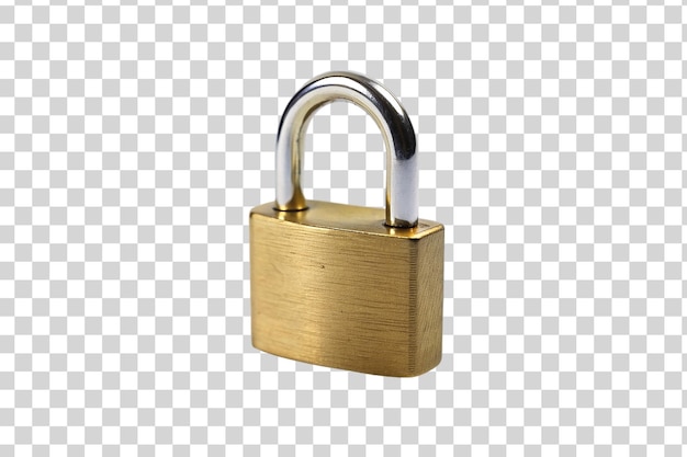 PSD a unlocked lock on transparent background
