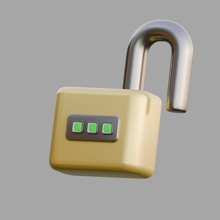 PSD unlocked padlock
