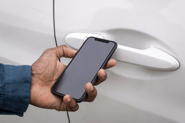 unlocking smart car by mobile phone application