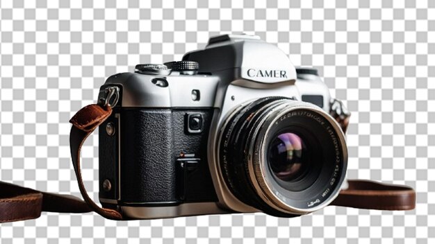 PSD unobstructed digital camera on transparent background