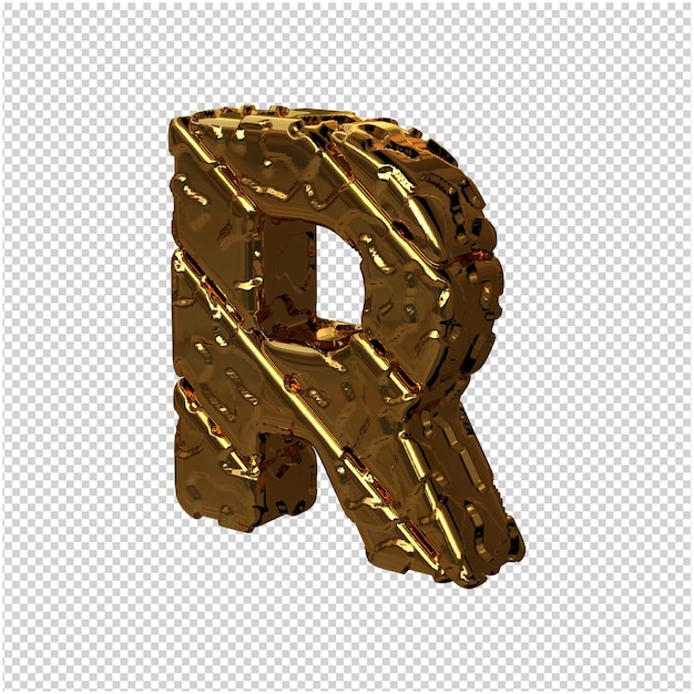 PSD the unpolished gold letters turned to the left. 3rd capital letter r