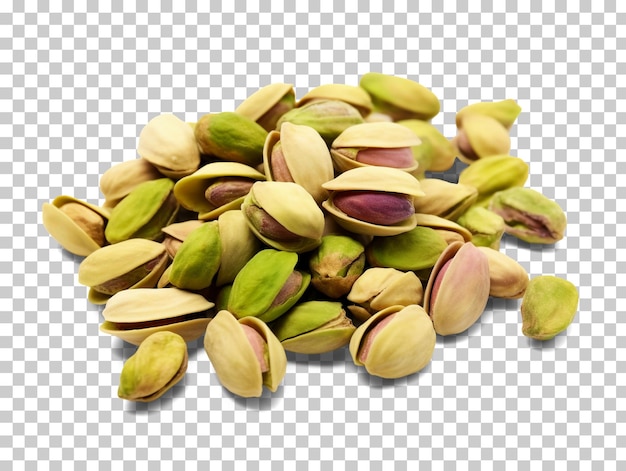 Unshelled pistachios isolated on transparent background png psd