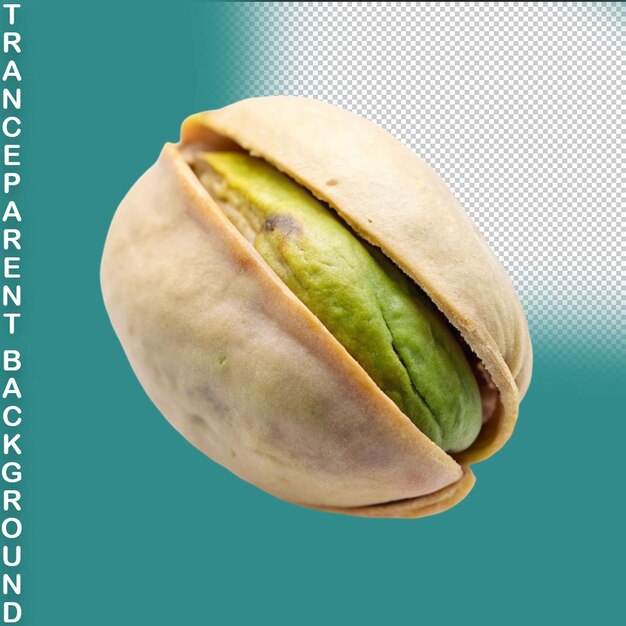 PSD unshelled pistachios isolated on transparent background