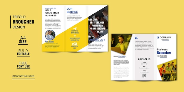 PSD unveiling our business trifold brochure templates