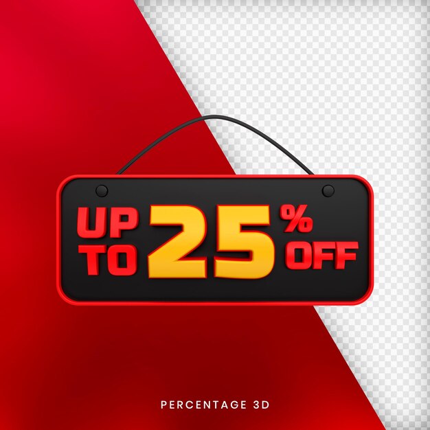 Up to 25 percentage off 3d render premium psd