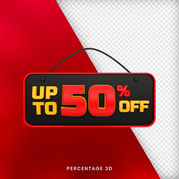 Fino al 50% di sconto sul rendering 3d premium psd