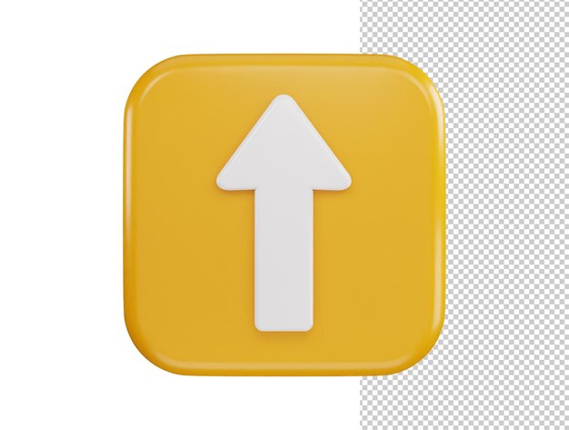 up arrow icon 3d rendering vector illustration