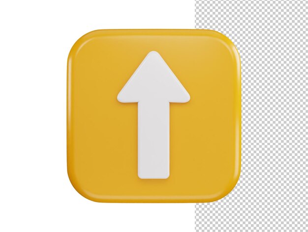 Up arrow icon 3d rendering vector illustration