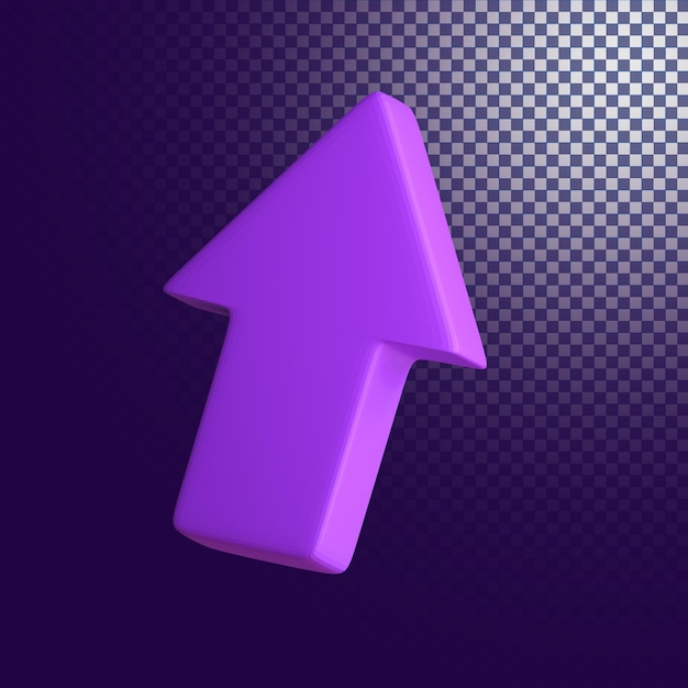 up arrow icon high quality 3d rendered isolated 