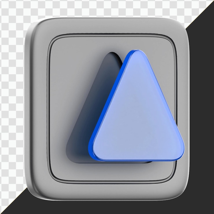 PSD up arrow icon inside a square