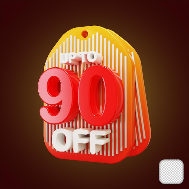 Up to Sale 90 Percentage Off 3d illustration