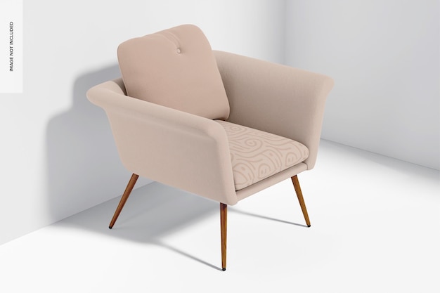 Upholstered armchair mockup