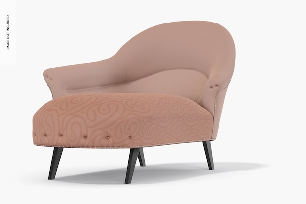 Upholstered long seat mockup