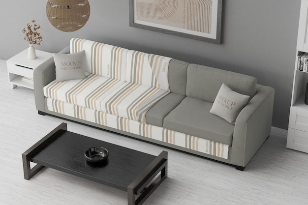 PSD upholstery furniture pattern mockup
