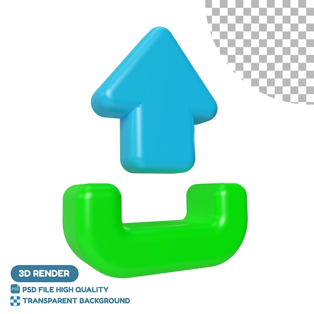 Upload 3D Illustration Icon