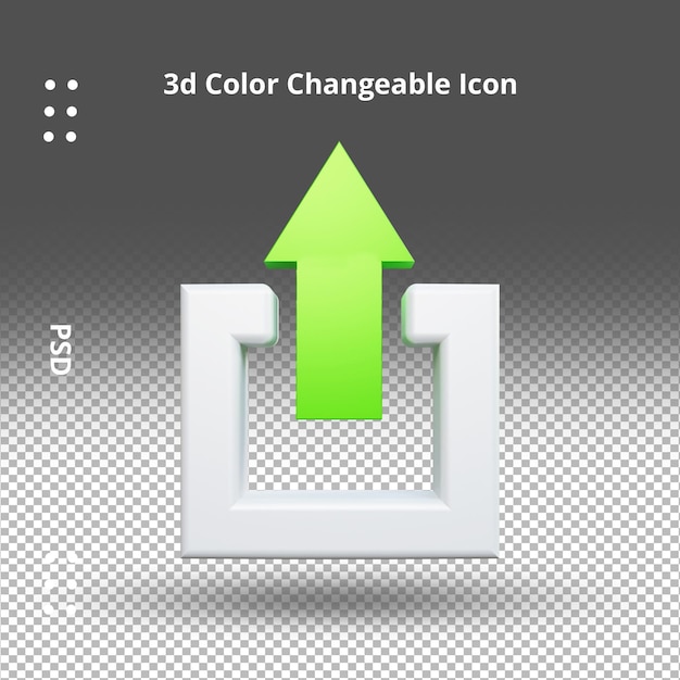 PSD upload now button ui icon 3d