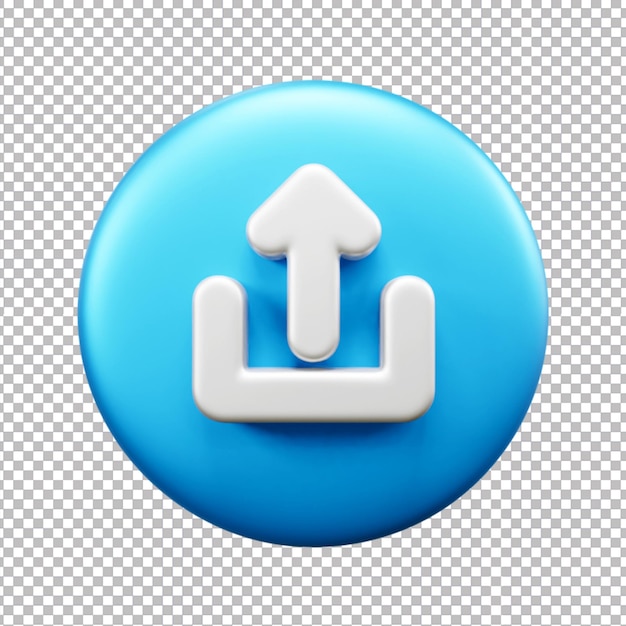지금 업로드 ui 아이콘 3d 렌더링 격리