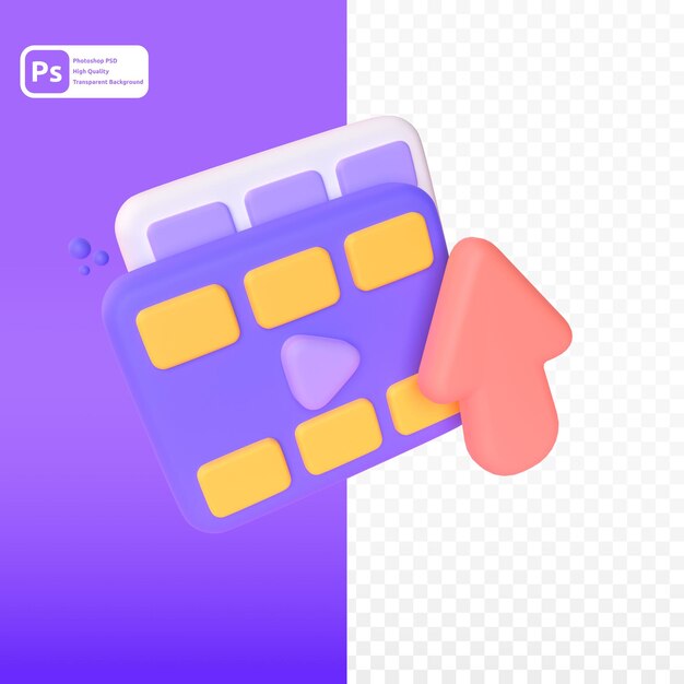 UploadContent in 3d render for graphic asset web presentation or other