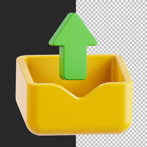 Uploaden in 3D-rendering voor webpresentatie van grafische assets of andere