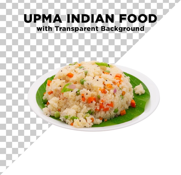 Upma indian food dish photo with transparent background