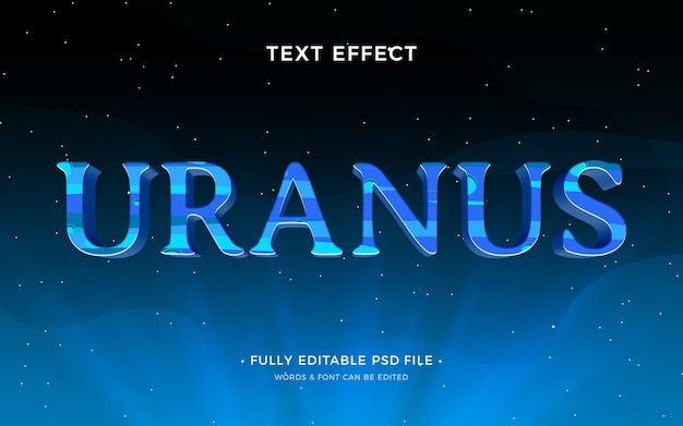 PSD uranus text effect