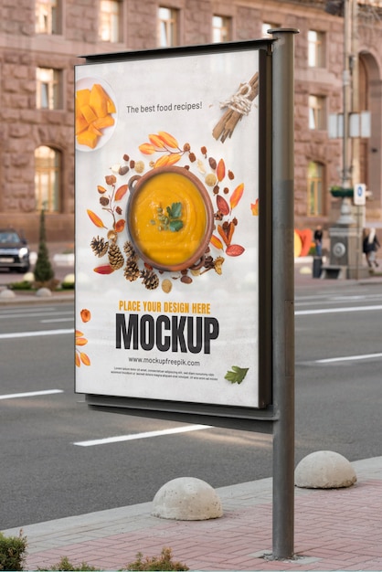 Urban advertising outdoor mockup