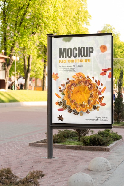 Urban advertising outdoor mockup