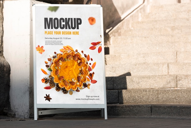 Mockup di pubblicità urbana all'aperto