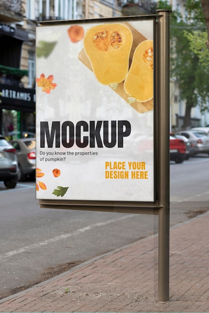 Mockup di pubblicità urbana all'aperto