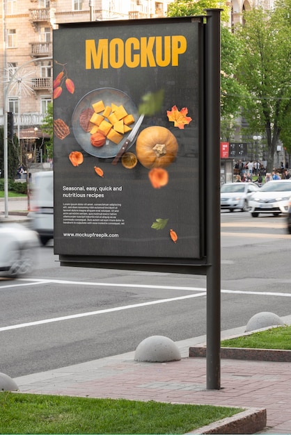 Urban advertising outdoor mockup