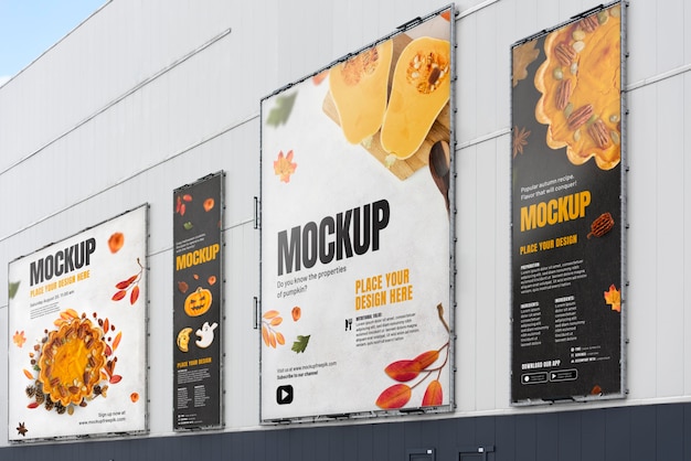 PSD urban advertising outdoor mockup